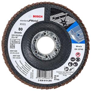 Disco Bosch Flap Std For Metal F a 115mm Gr80 2608619290-000