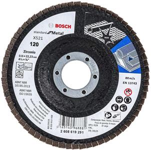 Disco Bosch Flap Std For Metal F a 115mm Gr120 2608619291-000