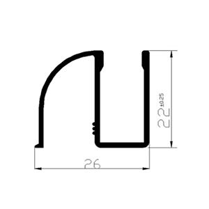 Perfil Hyspex Box Temperado Trilho 73000 Bco