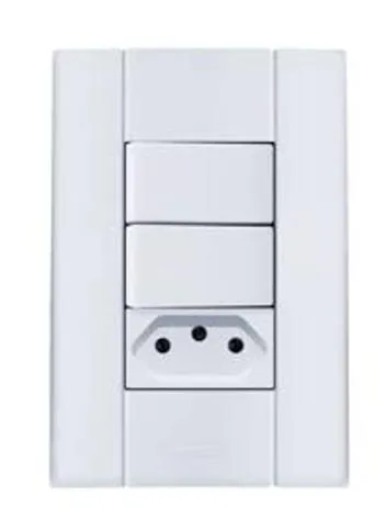 Interruptor Duplo + Tomada Romazi Ref. 2517
