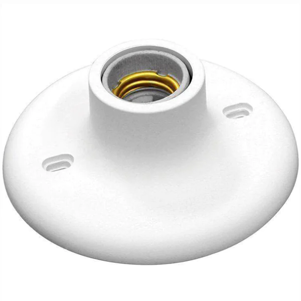 Bocal Romazi P Lâmpada Porc Branco 100w 7003