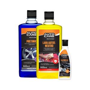Kit Multilaser 3x1 Autocare Au460 Pto Liq.+ Lava Autos +silicolne Gel Tradici