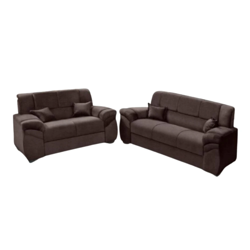 Sofa Topazio Te-154 3+2 Lug. Veludo Marrom