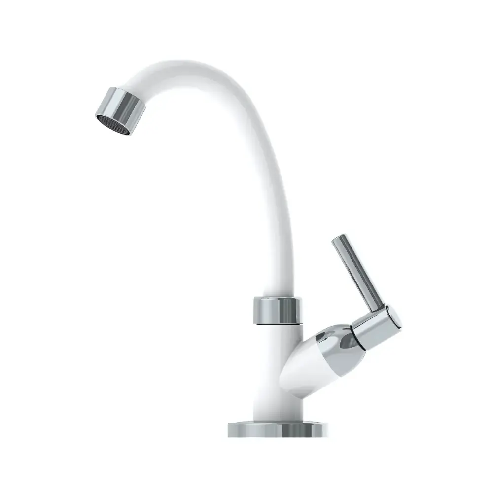 Torneira ABS Lav/Mesa C70 1/4 V 1/2 DN15 Branco/Cromado 13291