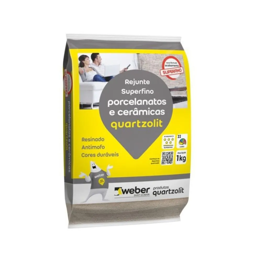 Rejunte Quartzolit 1kg Porcelanato Branco