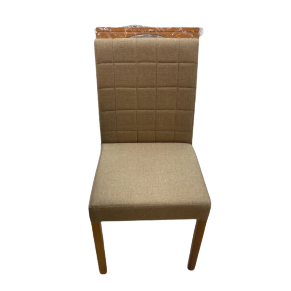 Cadeira Jope Ipe Natural com Tecido Linho 100 Marrom Cor 74