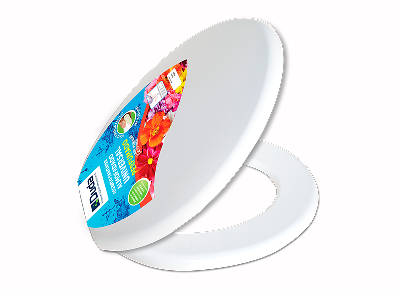 Assento Duda Almofadado Floral Branco