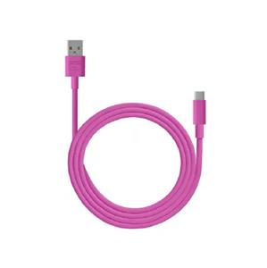 Cabo Multilaser Wi399 Rosa Type-c Blindado 1,2mt