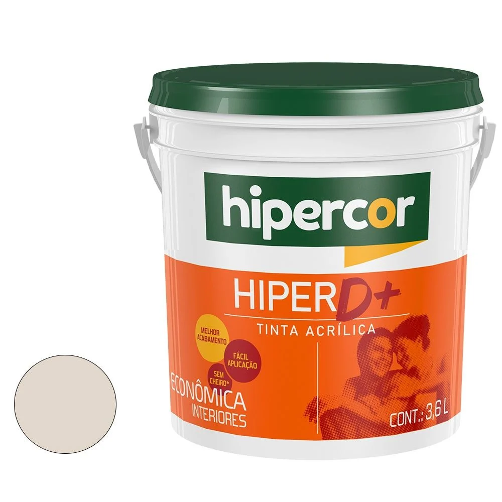 Tinta Hipercor Hiper D+ Econ. 3,6L Branco Gelo