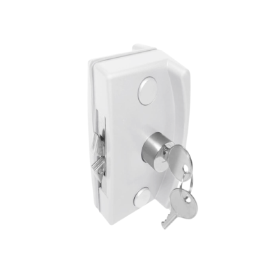 Fechadura Polímeros IP 3530 BR para Porta Correr com Furo Branco