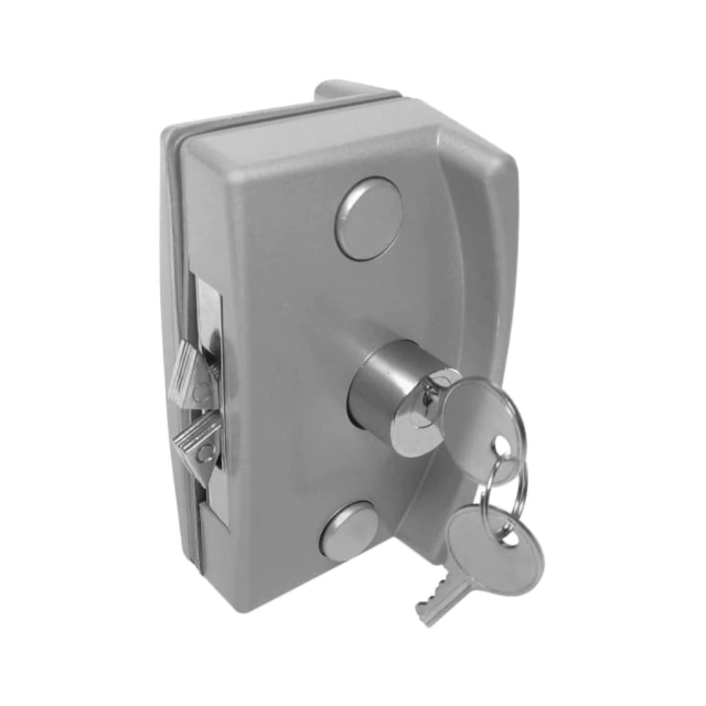 Fechadura Polímeros IP 3530 PR para Porta Corrente com Furo Prata