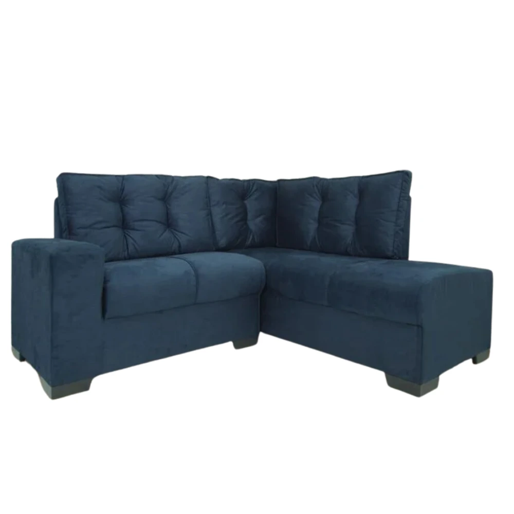 Sofa JW Canada Canto Veludo Azul T07