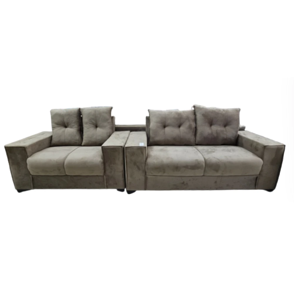 Sofa JW Santiago 2/3L Veludo Castor T04