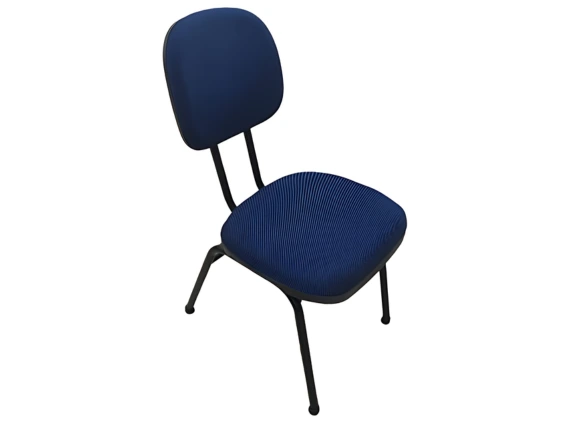 Cadeira Martiflex Fixa 3973 Preta/Azul