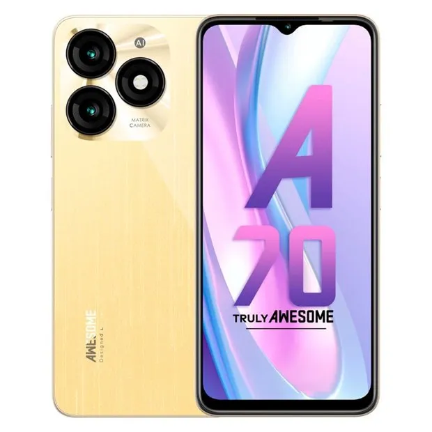 Celular Realme Itel A70 256GB 12GB RAM Brilliant Gold A665L