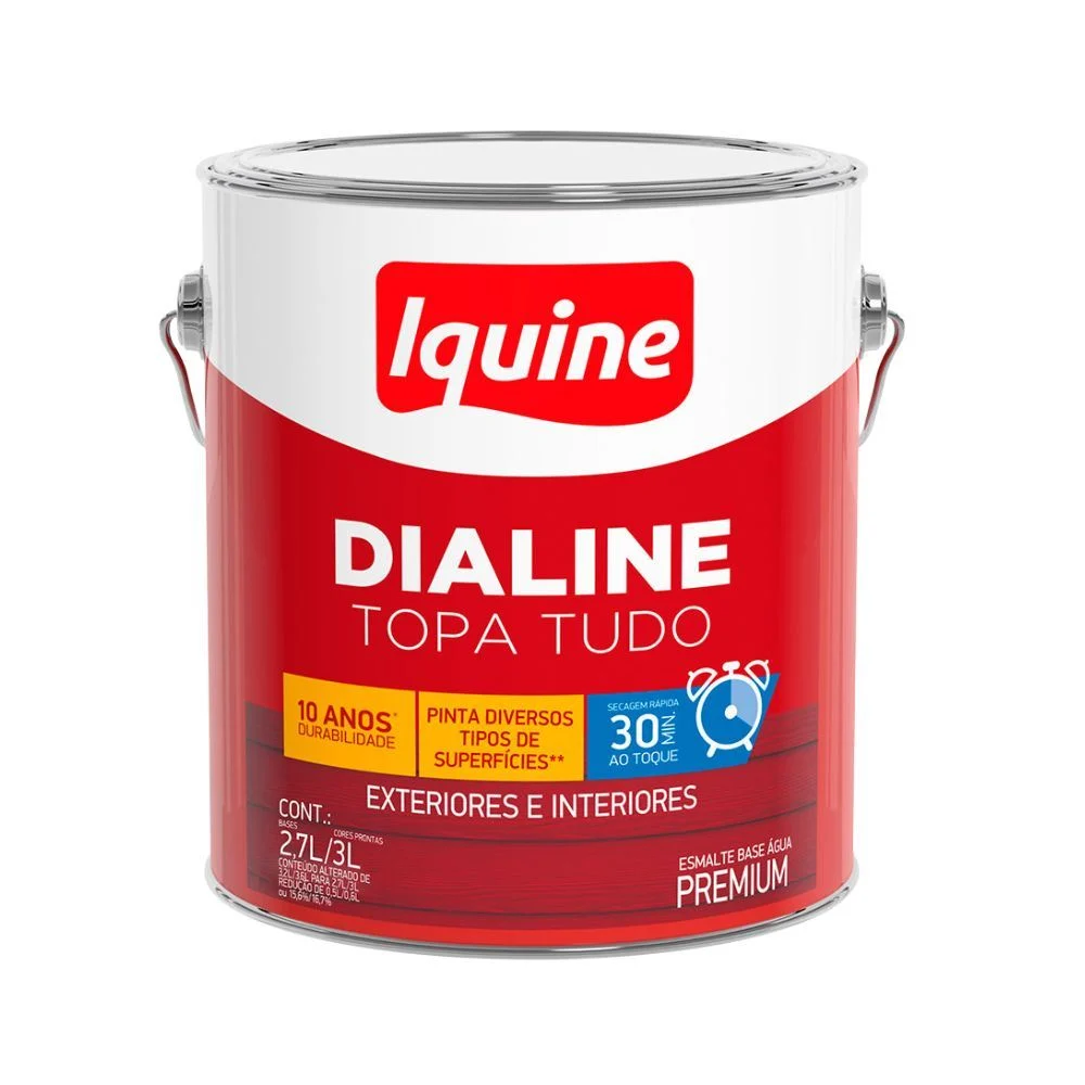 Tinta Esmalte IquineDialine Topa Tudo AB Amarelo 3,0L