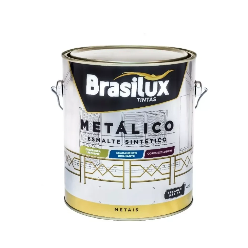 Tinta Esmalte Brasilux 3,6L Externa Rápido - Marrom Bronze Met GM 81