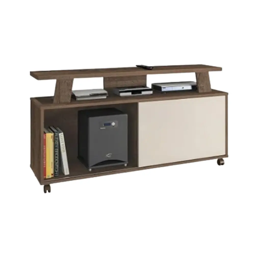 Rack Atualle Riviera Canelato Rustico com 3D Natural Off White