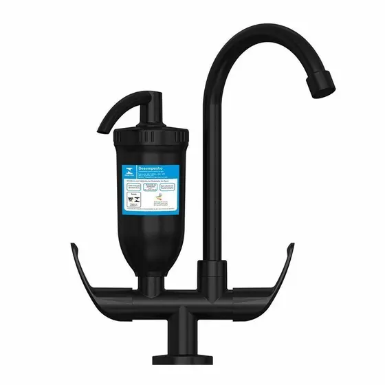 Purificador de Agua Marte ABS Prime Monocomando 1/4 Volta DN15 Preto