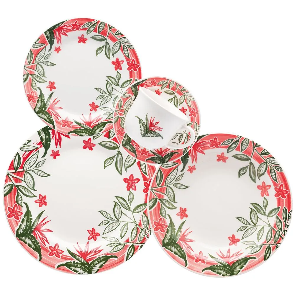 Aparelho de Jantar e Cha Oxford 20 Peças Branco AU20-5468