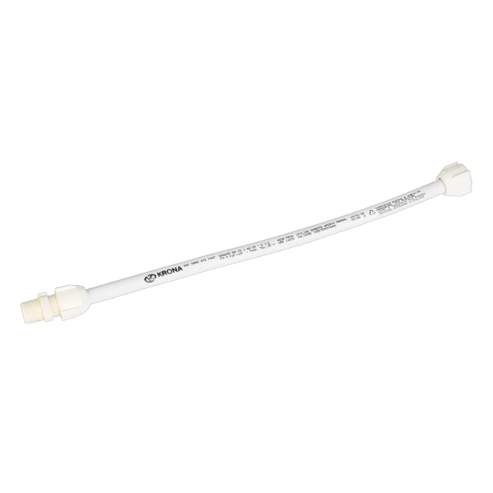 Engate Krona Plastico 1/2 x 50cm Branco