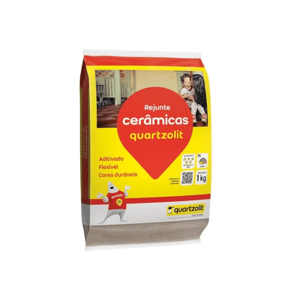 Rejunte Quartzolit 1kg Flexivel Cinza Platina