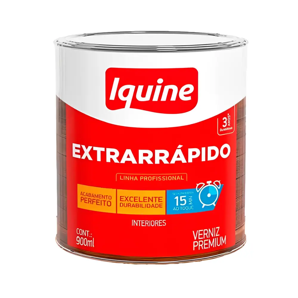 Verniz Iquine Extra Rapido 900ml Nogueira
