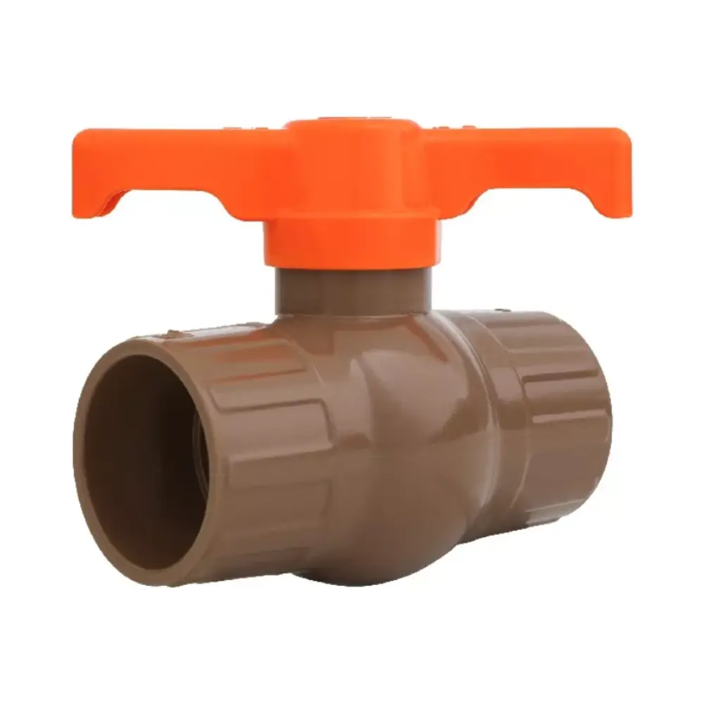 Registro Krona Esfera Soldavel PVC 60mm Marrom