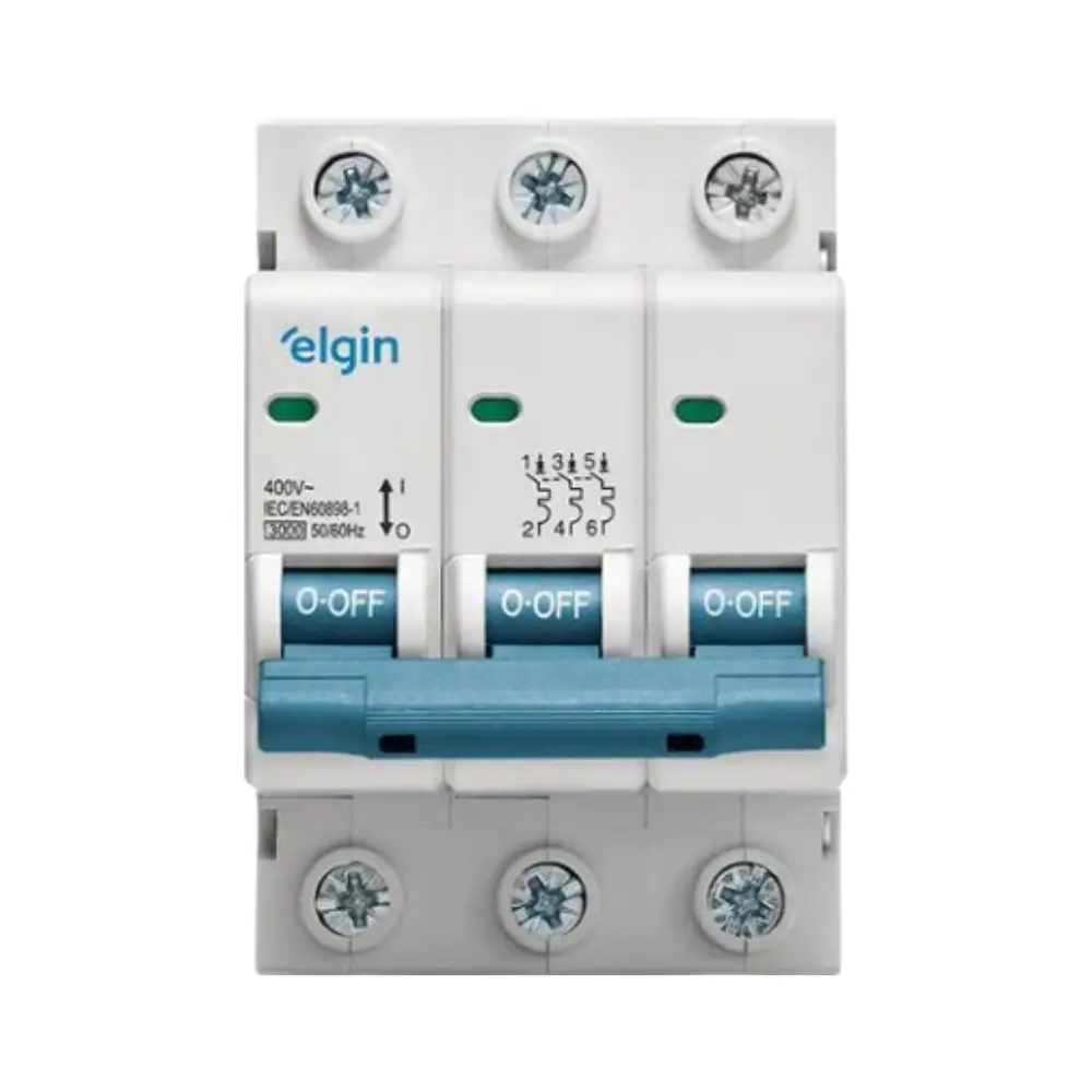 Disjuntor Elgin Trifasico 100A Branco