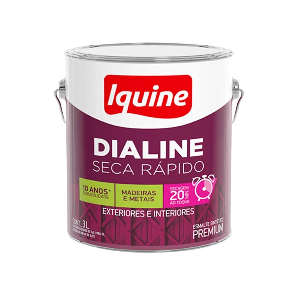 Tinta Esmalte Iquine Dialine Fosco Branco Neve 3,0L