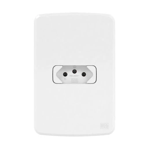 Tomada 1 Weg 2P+T 10A/250Vca C/ Placa 4X2 Sup Compose Brnc