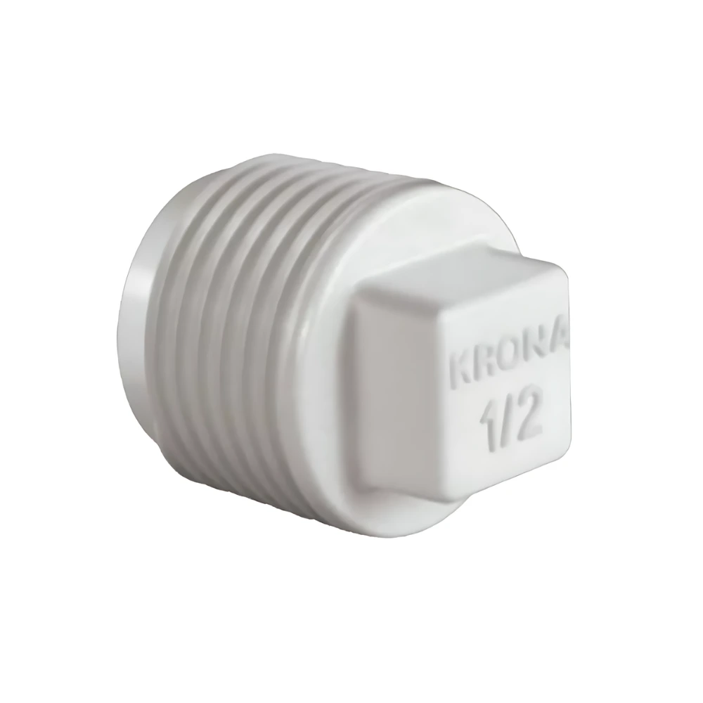 Plug Krona Rosca 1/2 Branco
