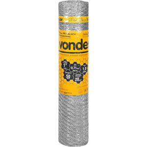 Tela Pinteiro Galvanizada 1,00 x 50mt Fio 23 Vonder