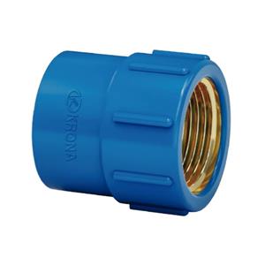 Luva Krona Soldavel com Bucha de Latao 20mm x 1/2 Azul