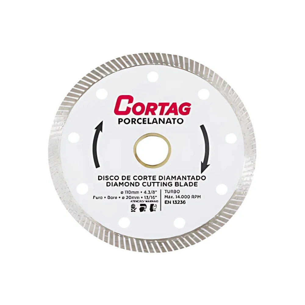 Disco de Corte Cortag Diamantado Turbo Porcelanato 110mm