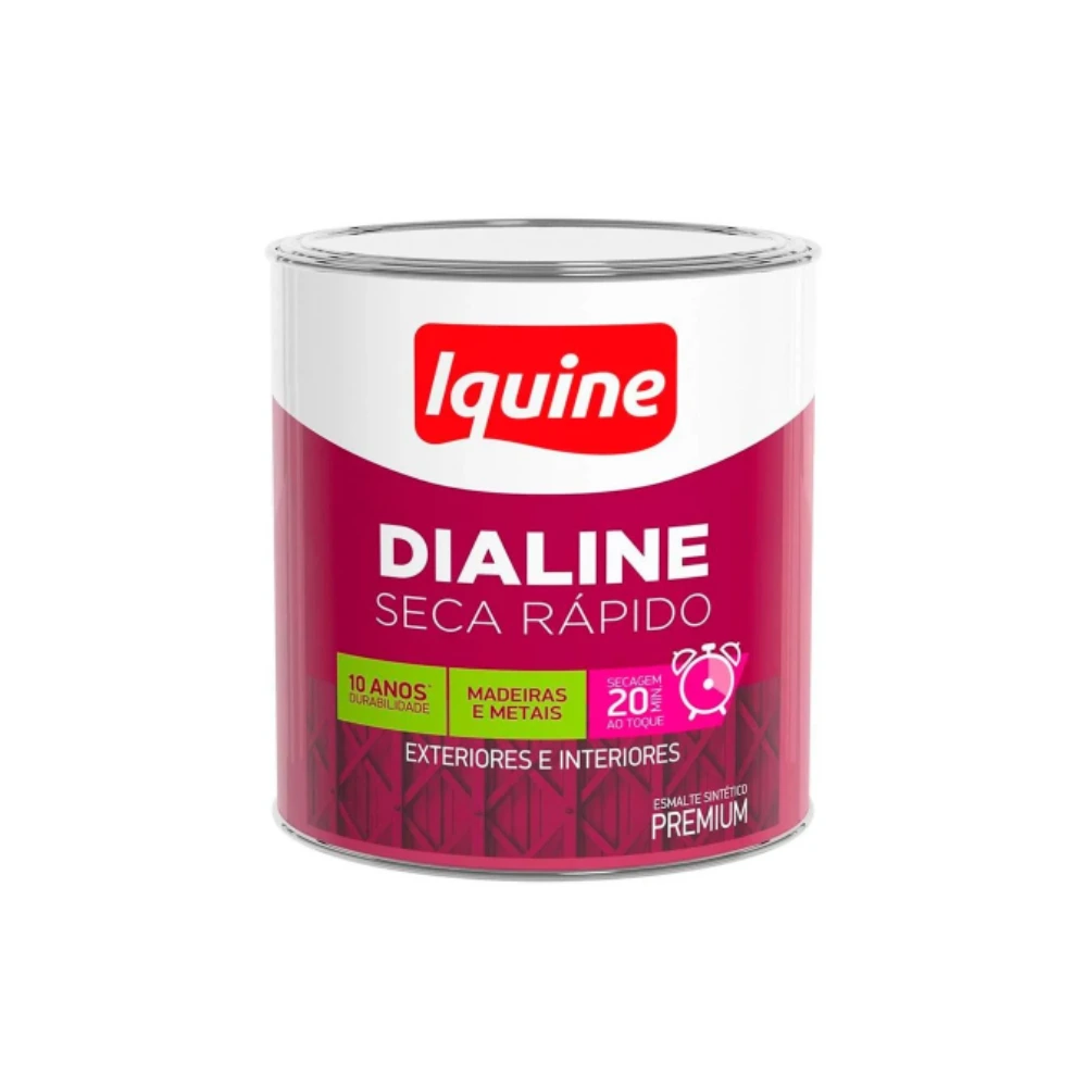 Tinta Esmalte Iquine Dialine Seca Rapido Platina 112,5ml