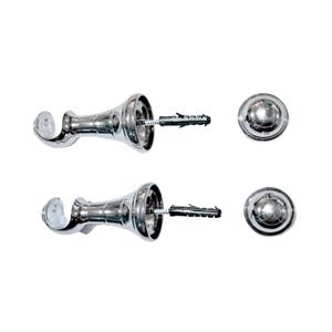 Suporte para Cortina Oco 19mm Metalizado Cromado