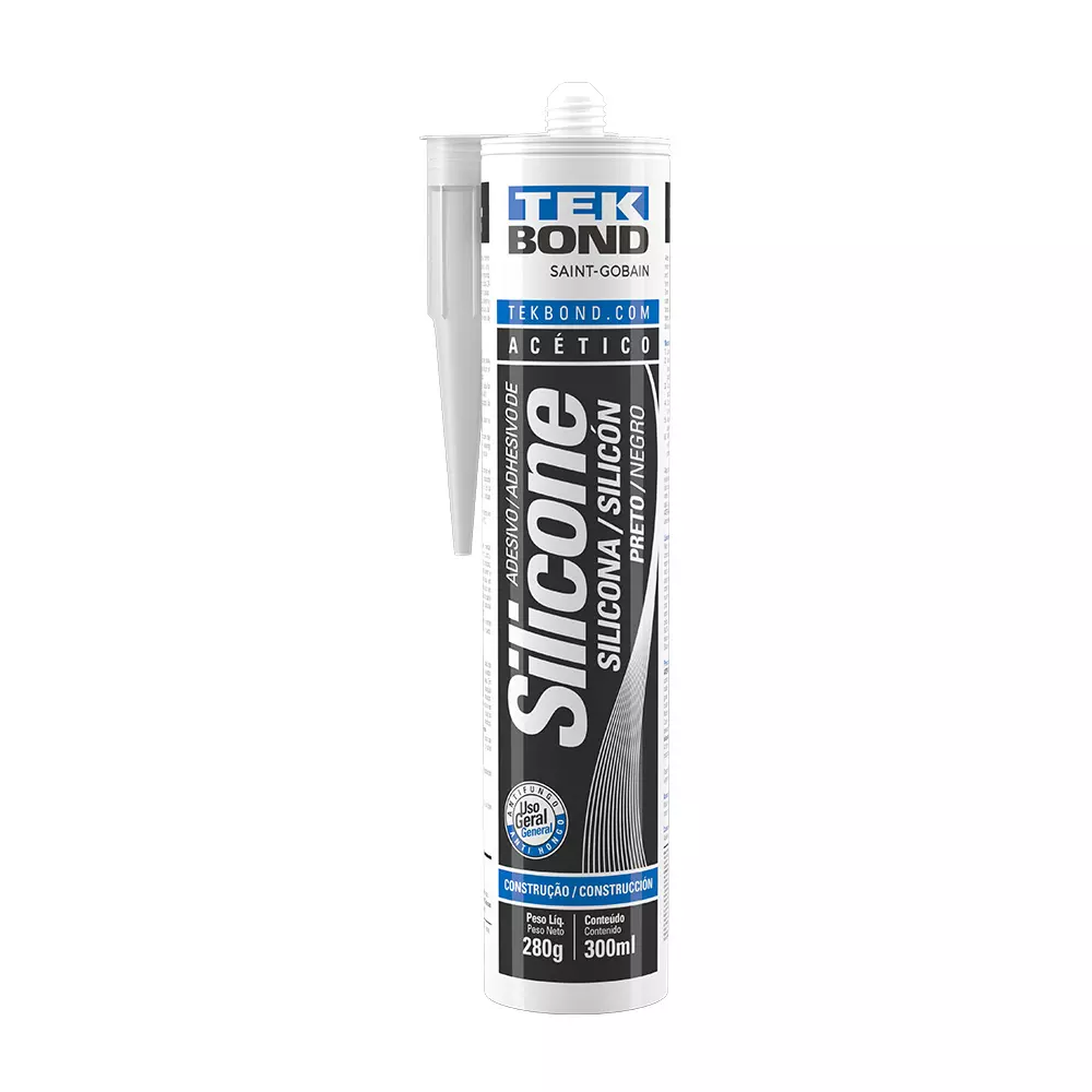 Cola de Silicone Tekbond 280g Preta