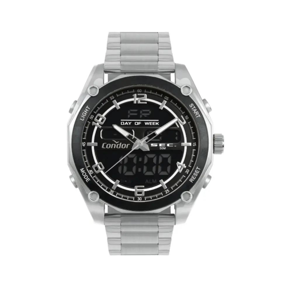 Relogio Technos COBJK626AB/K7K Ana./Dig. Caixa Plástica Prata/Pulseira
