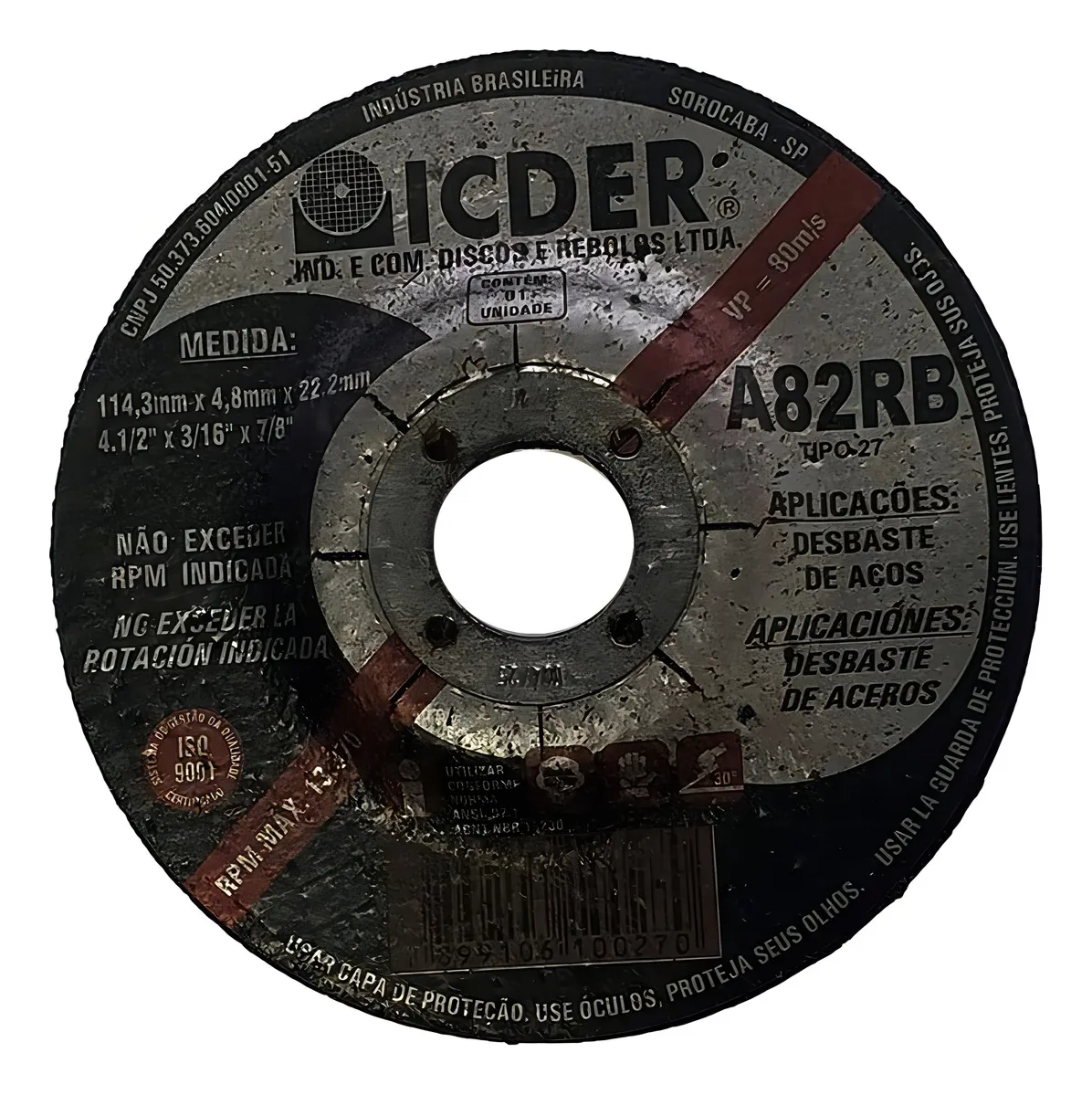 Disco de Desbaste 4.1/2 x 3/16 ICDER