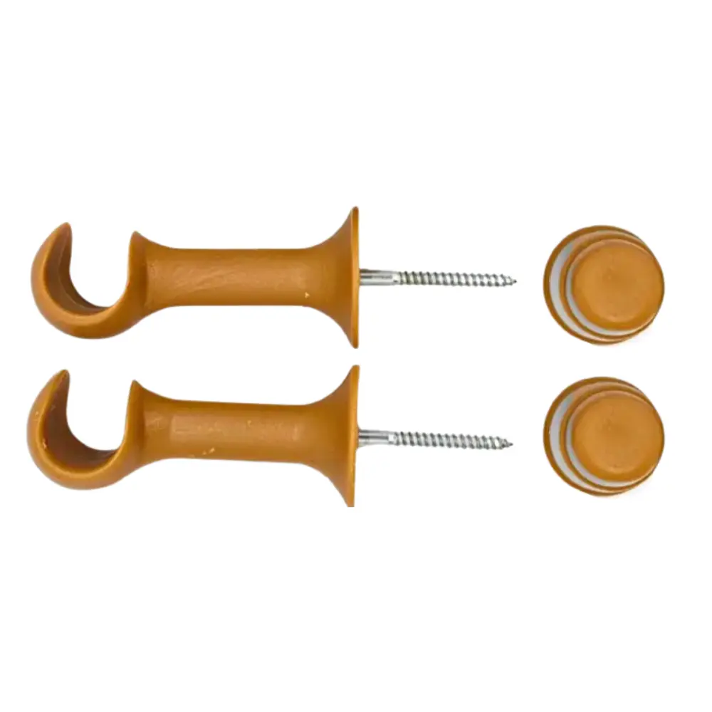 Suporte para Cortina Oco 19 mm - Cor Cerejeira