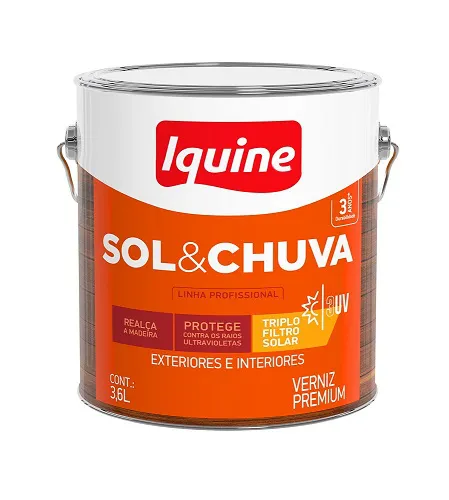 Verniz Iquine Sol & Chuva Incolor 3,6L