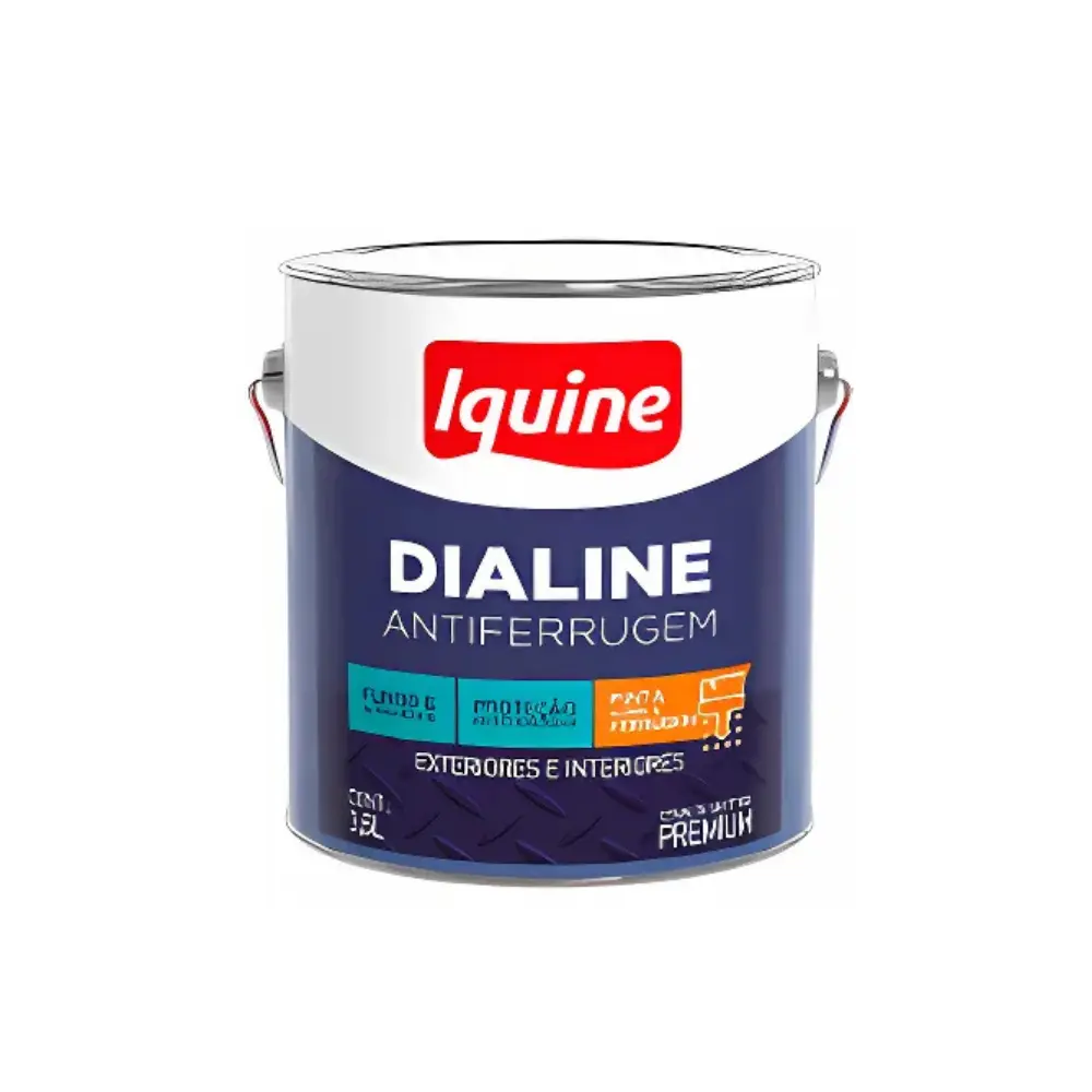 Tinta Esmalte Iquine Dialine Antiferrugem Verde Folha 900ml