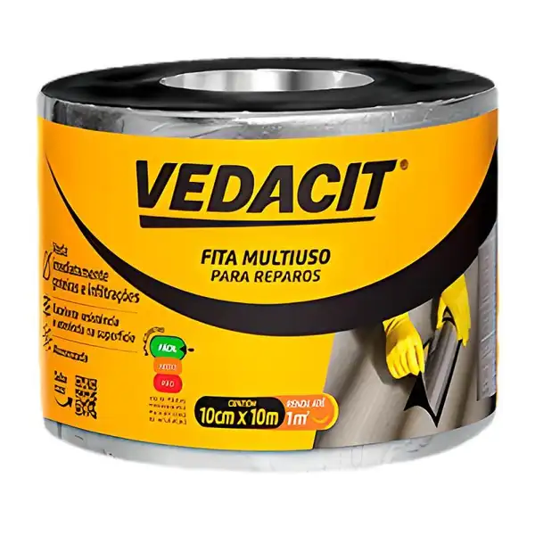 Fita Multiuso Vedacit 10cm x 10m P/Mt