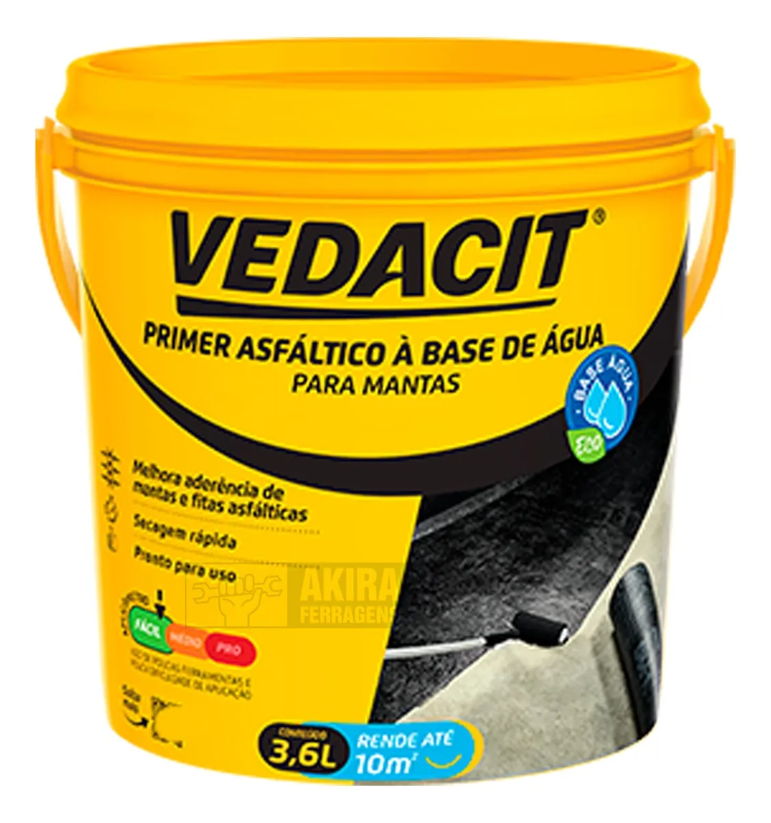 Primer Vedacit Asfaltico Base Agua 3,6L