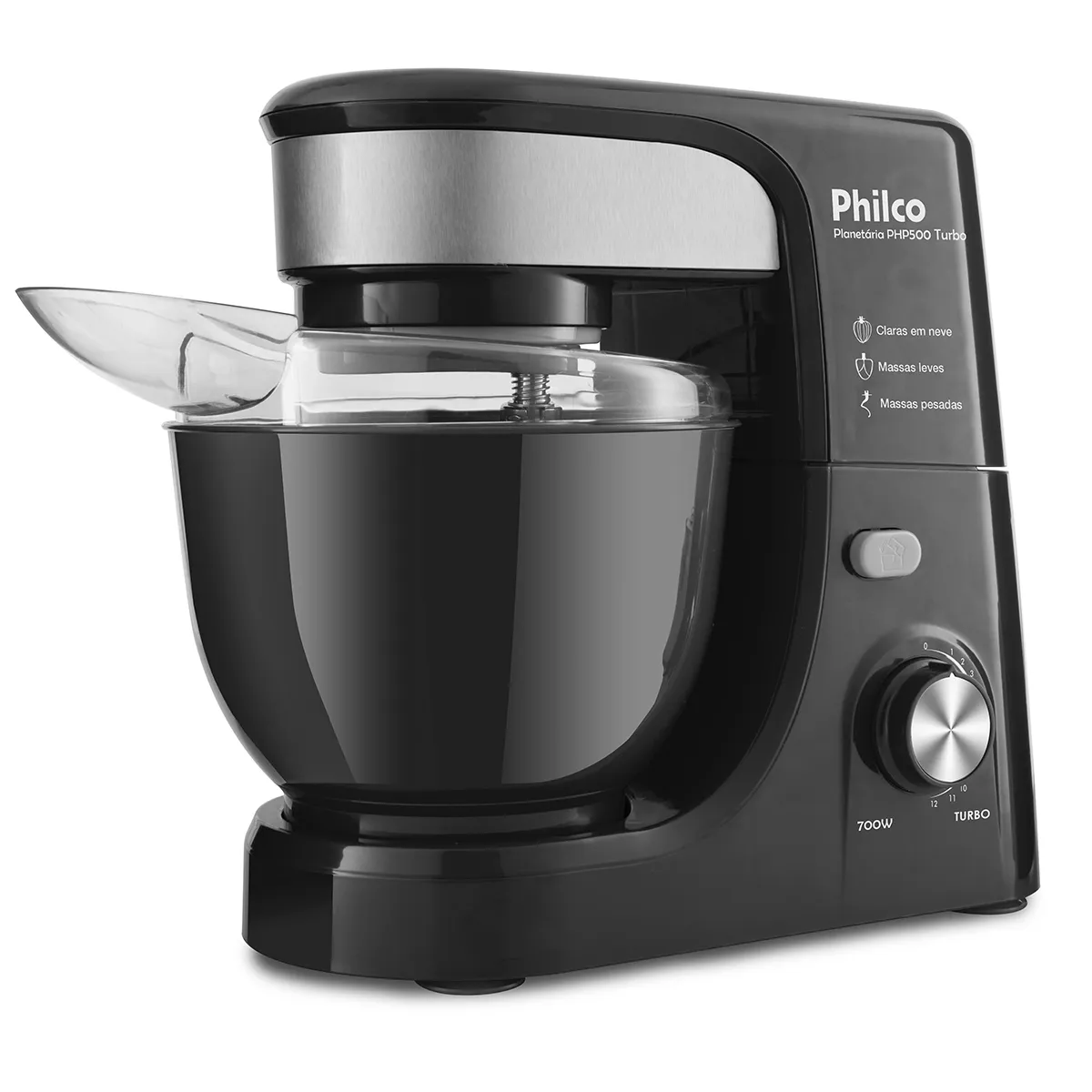 Batedeira Planetaria Philco PHP500P Turbo 700W 4L - Preta 220V