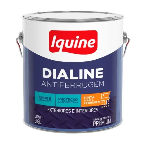 Tinta Esmalte Iquine Dialine Antiferrugem Verde Folha 3,6L