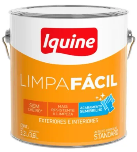 Tinta Iquine Limpa Facil 3,6L Palha Semi Brilho