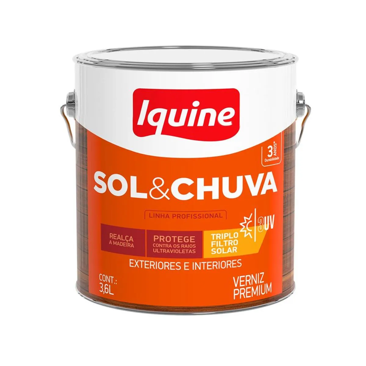 Verniz Iquine Sol & Chuva Mogno 900ml