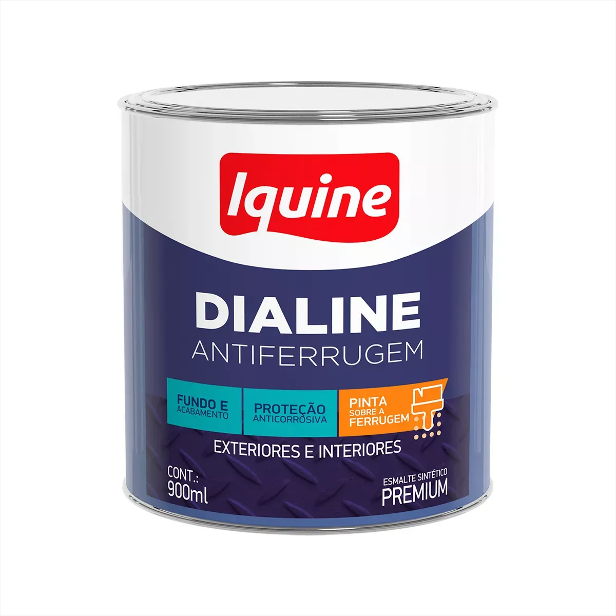 Tinta Esmalte Iquine Dialine Antiferrugem Amarelo 900 ml